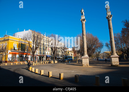 Alameda de Hercules square centrale di Siviglia Andalusia Spagna Foto Stock