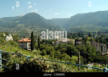Passeggiata Tappeiner di Merano in Alto Adige. Foto Stock