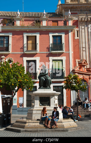 Plaza del Salvador piazza centrale di Siviglia Andalusia Spagna Foto Stock