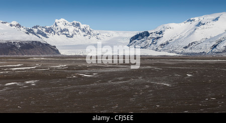 Indirizzare uno, Skeidararsandur dilavamento pianura, Islanda Foto Stock