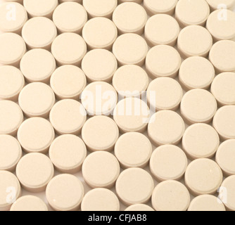Pillole di medicina texture di sfondo compresse Foto Stock