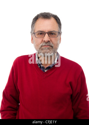 Ritratto di una mezza età uomo barbuto Foto Stock