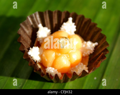 Thai dessert , Jah Mongkhut o Royal Crown Foto Stock