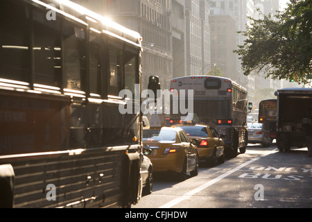 Il traffico nella città di New York, Stati Uniti d'America Foto Stock