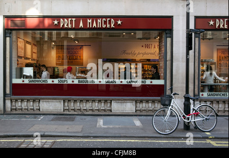 Ramo di Pret a Manger in centro a Londra Foto Stock