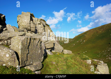 Valle di rocce, Parco Nazionale di Exmoor, Devon, Inghilterra, Regno Unito, Europa Foto Stock