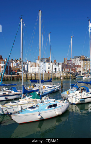 Città Vecchia e il porto di Weymouth Dorset, England, Regno Unito, Europa Foto Stock