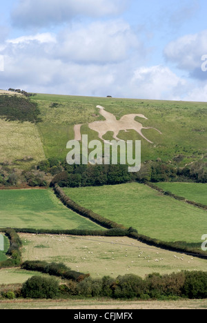 Il Cavallo Bianco di Osmington Hill, Weymouth Dorset, England, Regno Unito, Europa Foto Stock