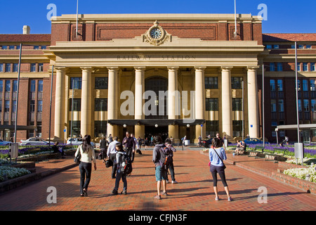 Stazione ferroviaria, Wellington, Isola del nord, Nuova Zelanda, Pacific Foto Stock