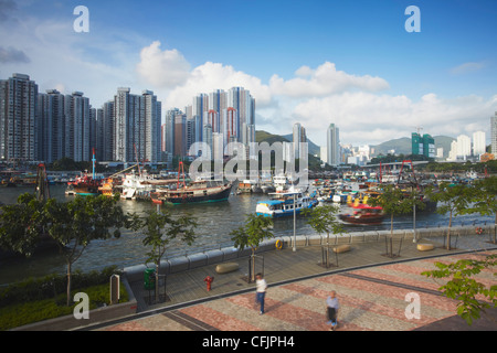 Il porto di Aberdeen, Aberdeen, Hong Kong, Cina, Asia Foto Stock