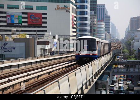 BTS Skytrain, Bangkok, Thailandia, Sud-est asiatico, in Asia Foto Stock