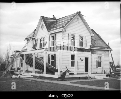 Edifici distrutti in Marysville, Indiana dopo il marzo 2012 Tornado che quasi cancellato la città fuori dalla mappa. Foto Stock