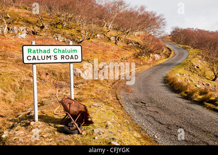 Strada Calums sull'Isola di Raasay, Scotland, Regno Unito Foto Stock