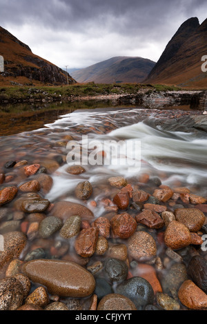Glen Etive nelle Highlands scozzesi Foto Stock