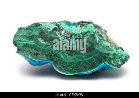 Malachite (carbonato di rame Idrossido) dal Katanga, Repubblica Democratica del Congo Foto Stock