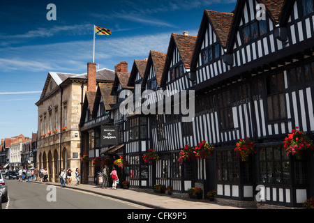 Warwickshire, Stratford on Avon, Chapel Street, Mercure Shakespeare Hotel nel punto di riferimento la struttura di legno costruzione Foto Stock