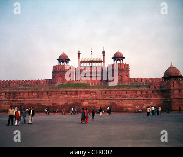 Red Fort nella Vecchia Delhi Foto Stock