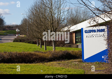 Ingresso al parco cleppa business park,newport,Galles,uk Foto Stock