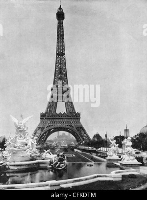 Torre Eiffel, Parigi, Francia circa 1894 Foto Stock