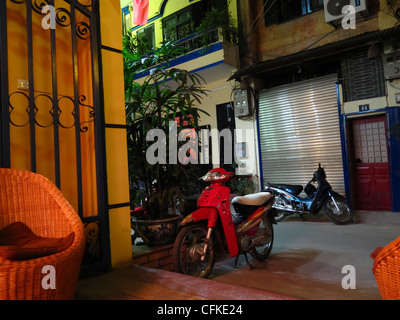 Il vietnamita backpacker hall hotel nella città di Hanoi Foto Stock