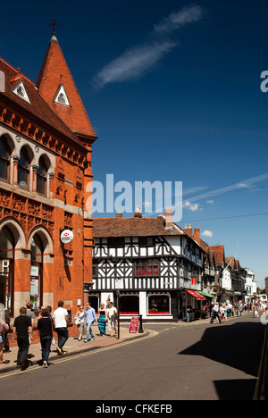 Warwickshire, Stratford on Avon, Chapel Street, vecchio edificio della banca Foto Stock