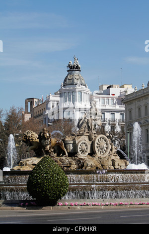 Fontana Cibeles a Madrid, Spagna Foto Stock