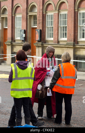 Disaster esercitazione in Leeds City Centre Foto Stock