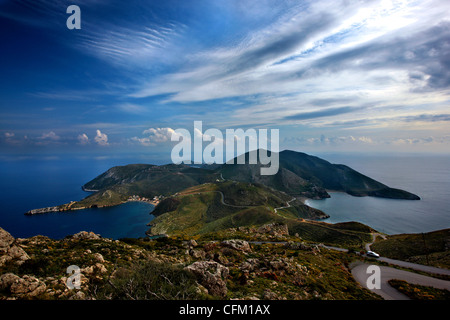 Cape Tainaron (o 'Matapan') sull'angolo più meridionale della regione di Mani, era considerato nei tempi antichi, il 'Gate per l'ade' Foto Stock