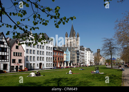 Frankenwerft, grande Saint Martin, Colonia, Renania settentrionale-Vestfalia, Germania, Europa Foto Stock