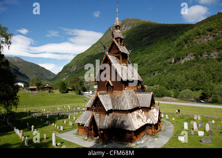 Borgund doga chiesa Sogn og Fjordane, Norvegia, Scandinavia, Europa Foto Stock