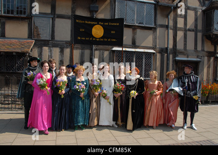 William Shakespeare annuali feste di compleanno a Stratford-upon-Avon,Warwickshire,la Gran Bretagna. Foto Stock