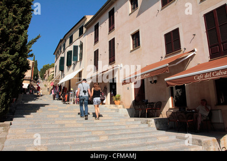 Calvario passi, Pollenca, Maiorca, isole Baleari, Spagna, Europa Foto Stock