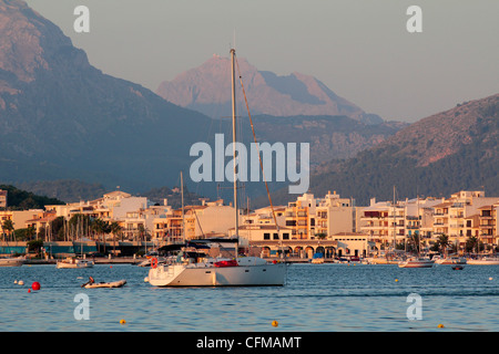 Port de Pollenca, Maiorca, isole Baleari, Spagna, Mediterraneo, Europa Foto Stock