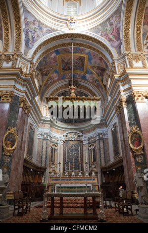 Interno Cattedrale di San Paolo a Mdina, Malta, Europa Foto Stock