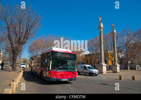 Alameda de Hercules square centrale di Siviglia Andalusia Spagna Foto Stock