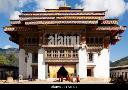 Gangte Goemba, Gangte, Valle Phobjikha, Bhutan, Asia Foto Stock