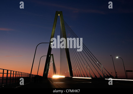 Stati Uniti d'America, Sud Carolina, Charleston, Arthur Ravenel Jr Bridge Foto Stock