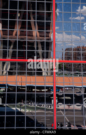 Torri Kio in Castilla square, Madrid, Spagna Foto Stock