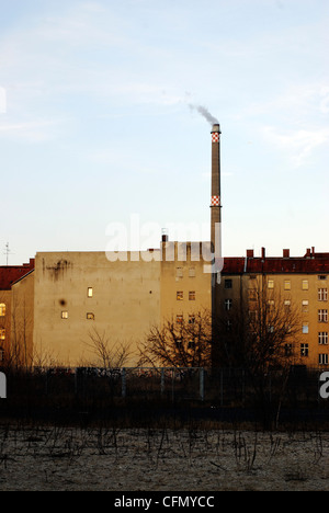 Un tramonto scena in Berlin-Moabit Foto Stock