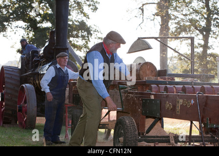Alimentato a vapore segheria presentano a Mannington Hall Foto Stock