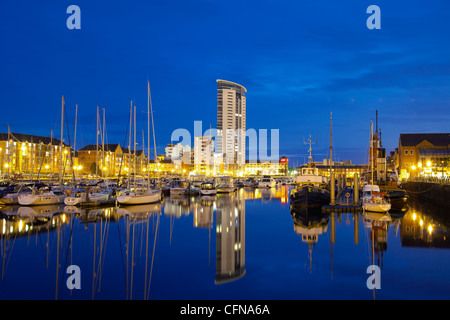 Marina di Swansea, Swansea, West Glamorgan, South Wales, Wales, Regno Unito, Europa Foto Stock