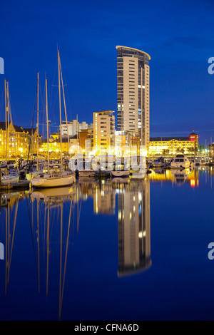 Marina di Swansea, Swansea, West Glamorgan, South Wales, Wales, Regno Unito, Europa Foto Stock