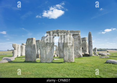 Stonehenge, Sito Patrimonio Mondiale dell'UNESCO, Salisbury Plain, Wiltshire, Inghilterra, Regno Unito, Europa Foto Stock