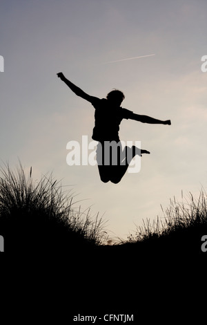 Un uomo godendo di successo Foto Stock