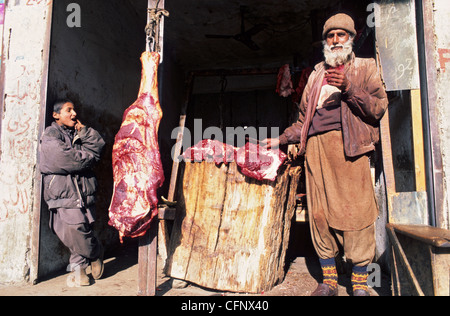 Macellaio di Gilgit, Hunza Valley, Pakistan. Foto Stock