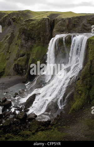 Fagrifoss cascata, Lakagigar, Islanda Foto Stock