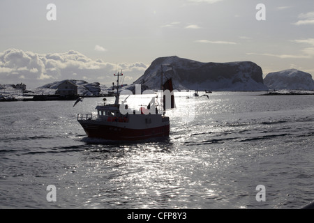 Vista dall'Isola Röst. Lofoten. Norvegia Foto Stock