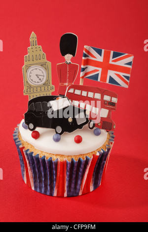 Celebrazione BRITANNICO LONDON CUPCAKE Foto Stock