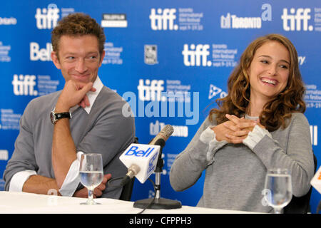 Vincent Cassel e Natalie Portman 35a Toronto International Film Festival - 'Black Swan " Conferenza stampa al Hyatt Regency Hotel. Toronto, Canada - 14.09.10 Foto Stock