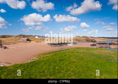 Isola di Llanddwyn Anglesey North Wales UK cottages pilota. Foto Stock